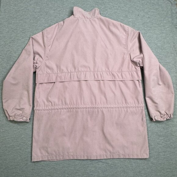 Cabelas Womens Lavender Windbreaker Jacket Vented Back High Neck Snap Zip XL Reg - Picture 7 of 16